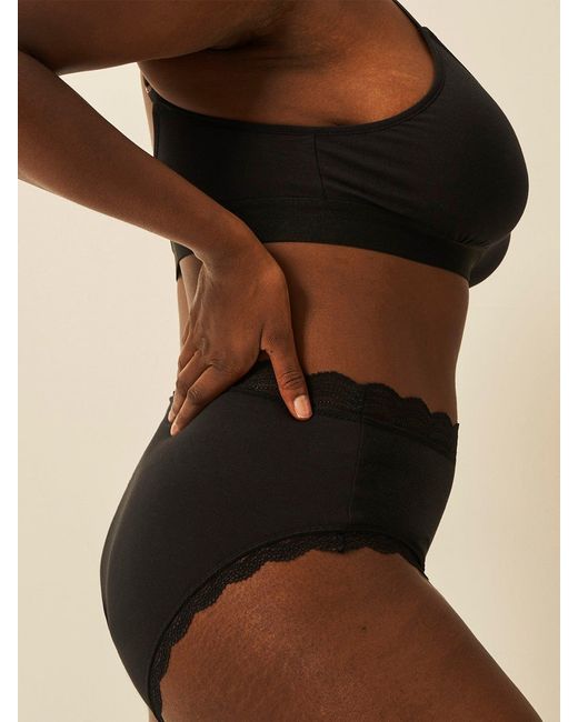 Stripe & Stare Black High Rise Knicker 4 Pack