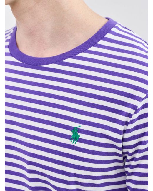 Polo Ralph Lauren Purple Striped T Shirt for men