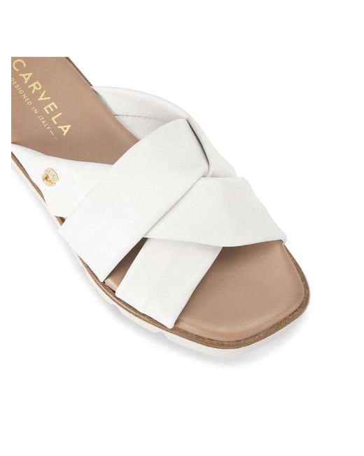 Carvela Kurt Geiger White Vita Cross Strap