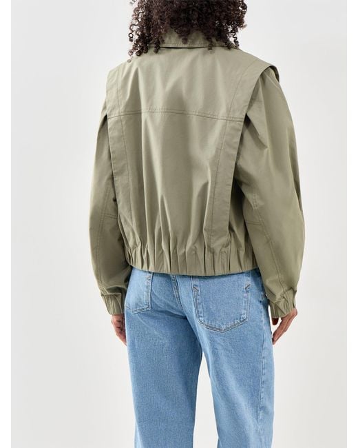 SELECTED Green Casual Bomber Jacket