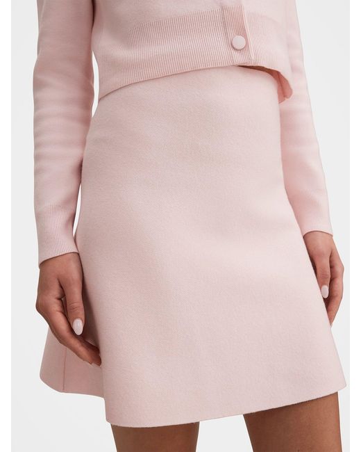 Forever New Pink Aria Knitted Mini Skirt