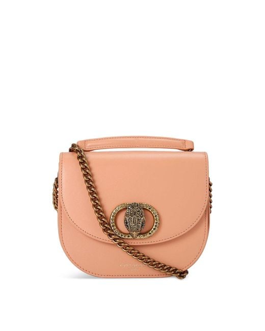 Kurt Geiger Pink Chelsea Saddle Bag