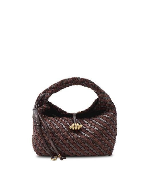 Gianni Chiarini Brown Aurelie Woven Small Tote Bag