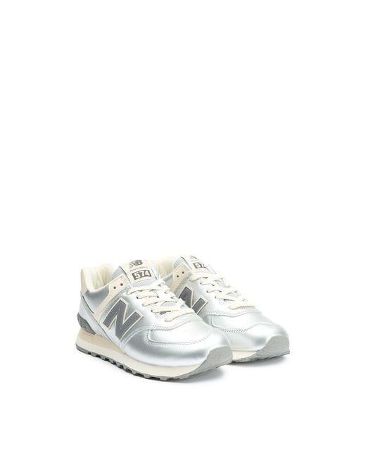 New Balance White 574 Trainers for men