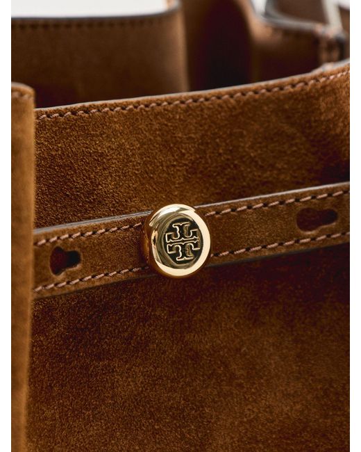 Tory Burch Natural Romy Suede Tote Bag Tan