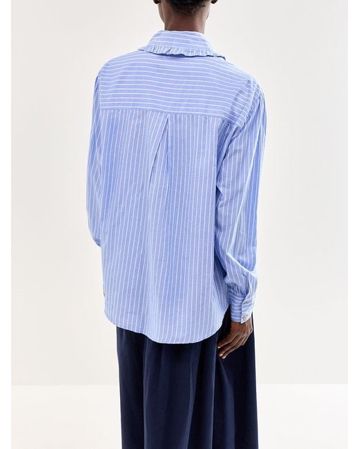 Damson Madder Blue Kendall Ruffle Shirt
