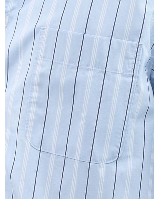 SELECTED Blue Murray Poplin Overshirt, Cotton for men