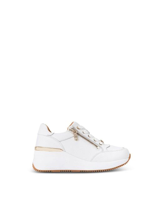 Carvela Kurt Geiger White Skyline Wedge Sneaker