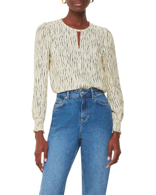 Whistles White Women's Shibori Stripe Detail Blouse