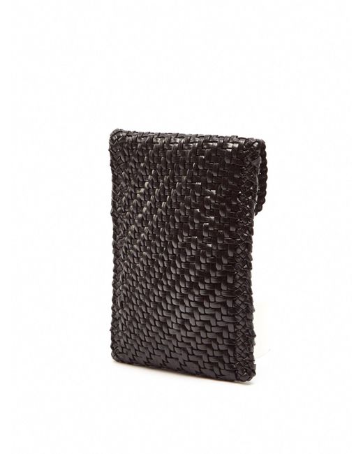 Dragon Diffusion Black Woven Phone Crossbody Bag