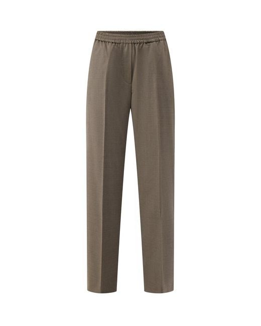 Weekend by Maxmara Gray Petra Straight Leg Trousers