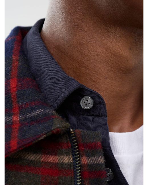 Hartford Blue Paul Baby Cord Shirt for men