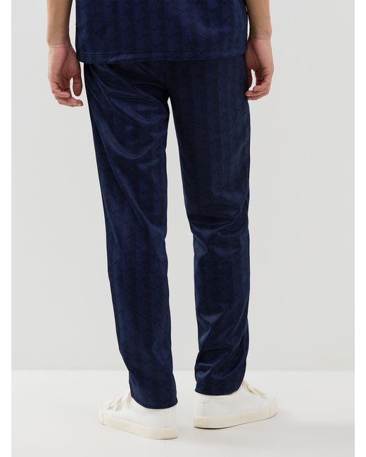 Lacoste Blue Monogram Track Trousers for men