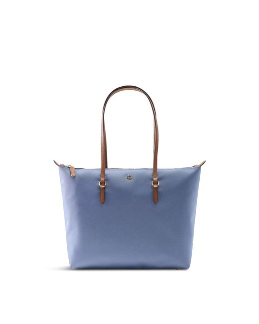 Polo Ralph Lauren Blue Keaton 26 Medium Tote Bag