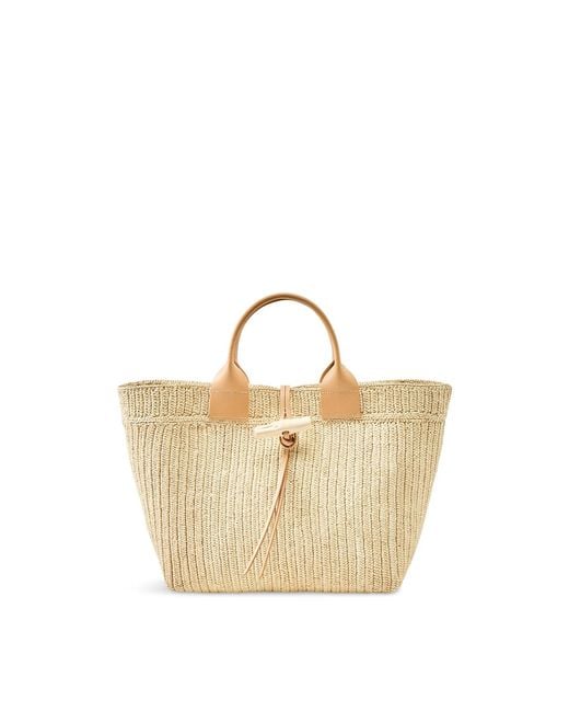 Longchamp Multicolor Le Roseau Raffia Tote Bag Large