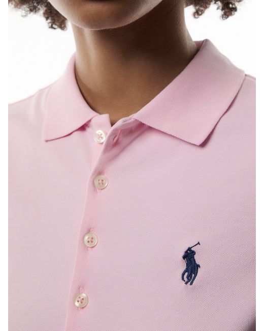 Polo Ralph Lauren Pink Julie Mesh Polo Shirt
