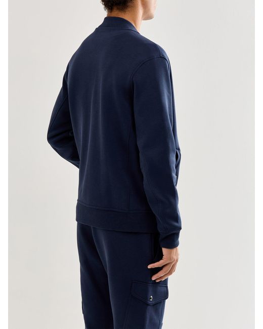 Polo Ralph Lauren Blue Double Knit Bomber Jacket for men