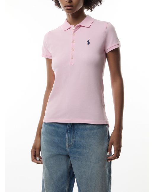 Polo Ralph Lauren Pink Julie Mesh Polo Shirt