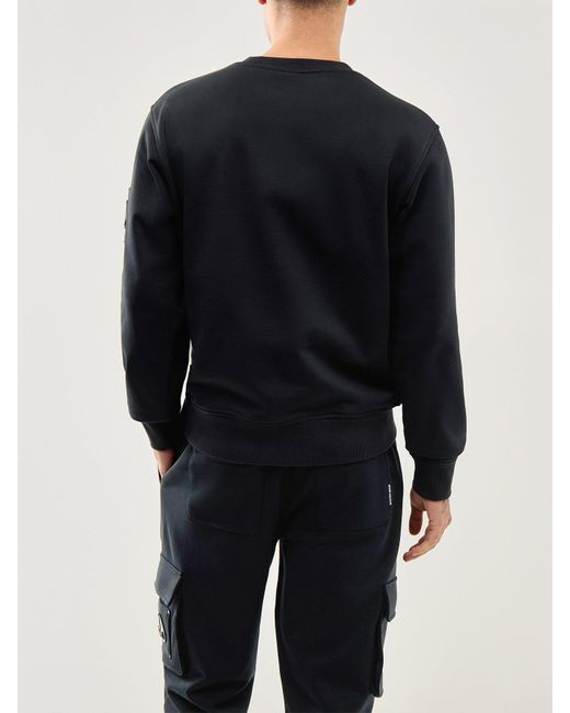 Moose Knuckles Blue Hartsfield Crew for men