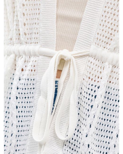 Vero Moda White Lux Light 3/4 Sleeve V-Neck Cardigan