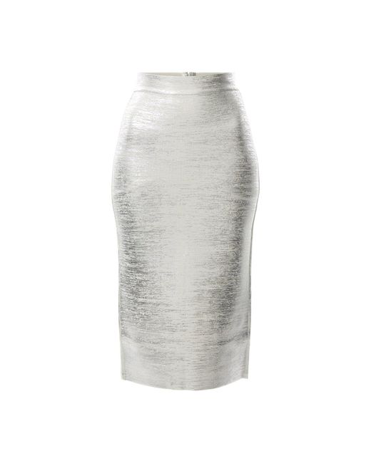 Hervé Léger White Women's The Elena Skirt