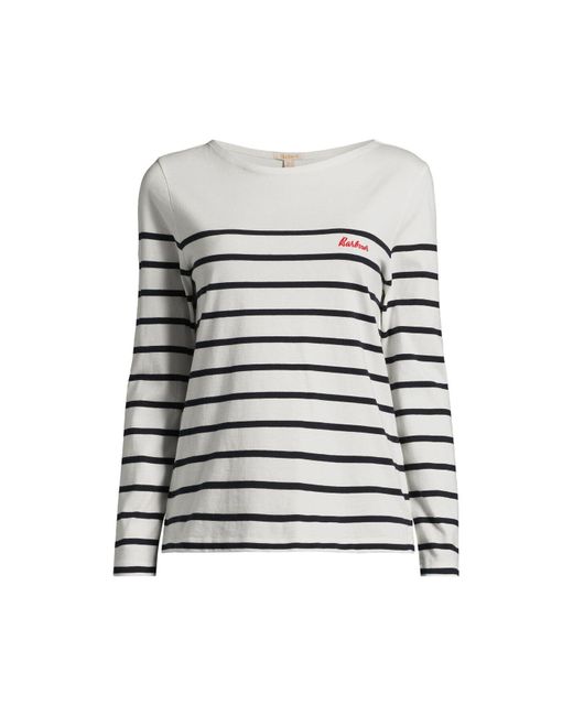 Barbour White Bradley Top