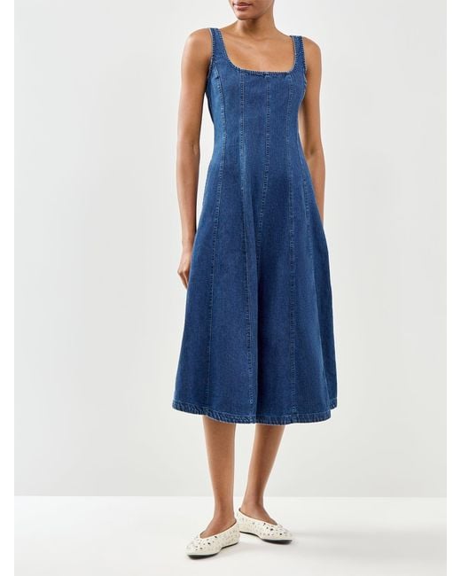 Nobody's Child Blue Rowe Denim Midi Dress