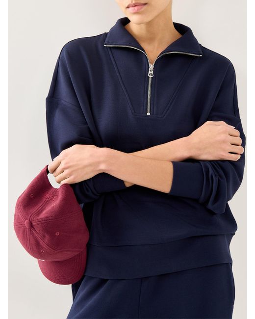 Varley Blue Hawley Half Zip Sweat