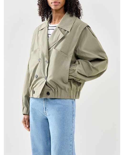 SELECTED Green Casual Bomber Jacket