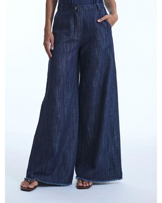 James Lakeland Blue Frayed Jeans