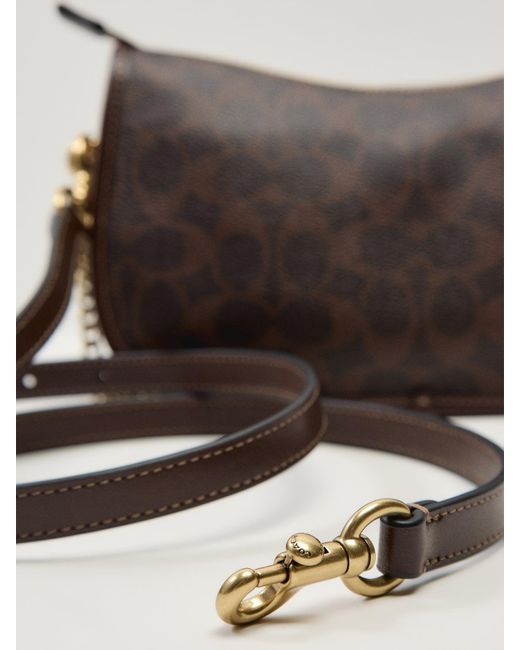 COACH Natural Waverly Signature Canvas Shoulder Bag Maple