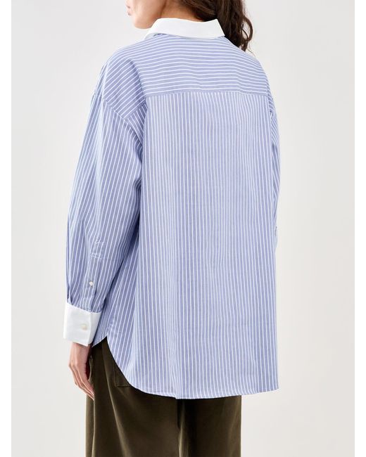 SELECTED Blue Romie Oversized Long Sleeve Shirt