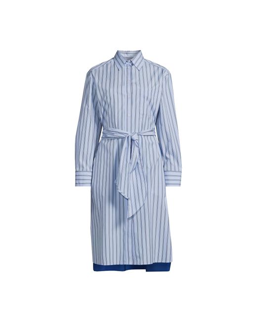 Weekend by Maxmara Blue Women's Edipo Stripe Cotton Shirt Dress
