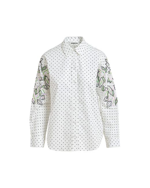 Essentiel Antwerp White Women's Feenie Embellished Shirt