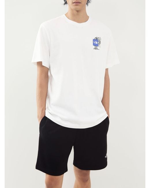 The North Face White Gear Up Get Out Relaxed Graphic T-Shirt for men