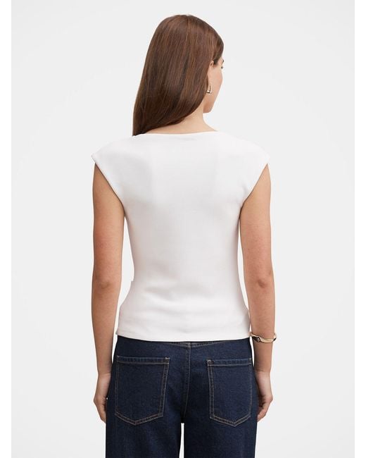 Forever New White Serena Hardware Detail Blouse