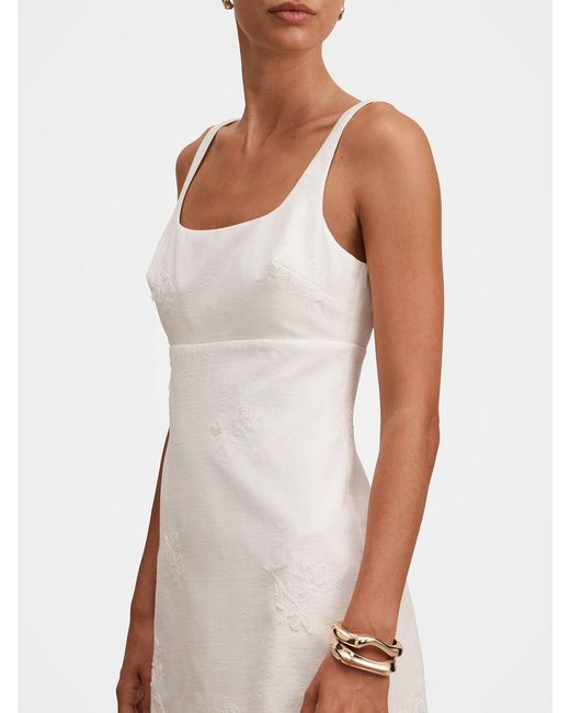 Forever New White Evangeline Embellished Mini Dress