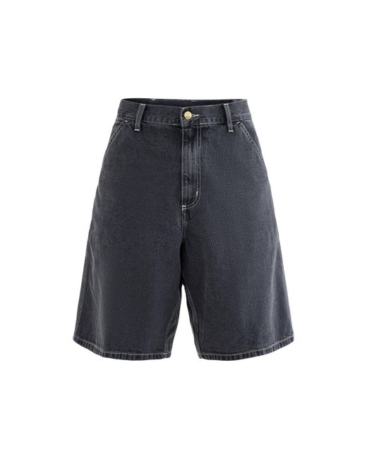Carhartt Blue Simple Denim Shorts for men