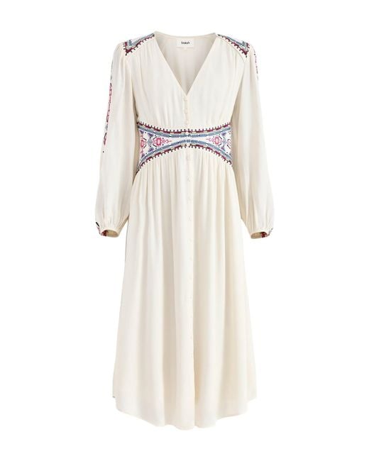 Ba&sh White Tina Shirt Dress Cream