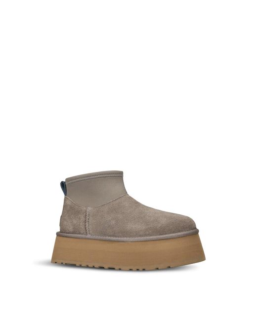 Ugg Brown Mini Dipper Suede Ankle Boots Smoke Plume