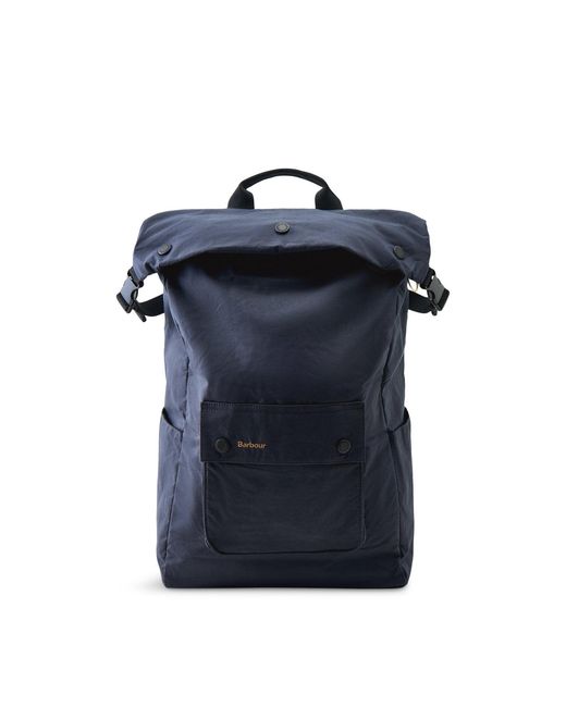 Barbour Blue Transport Foldover Backpack Bag for men