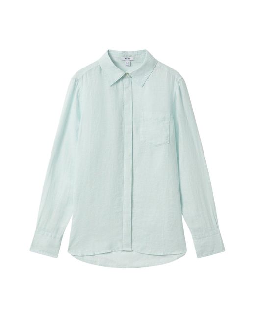 Reiss Blue Belle Button-Through Shirt