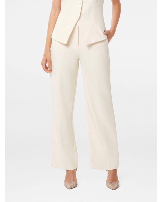 Forever New White Aries Straight Leg Pants