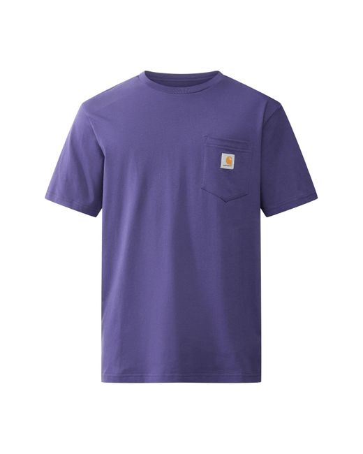 Carhartt Purple Men's Short Sleeve Pocket T-shirt for men