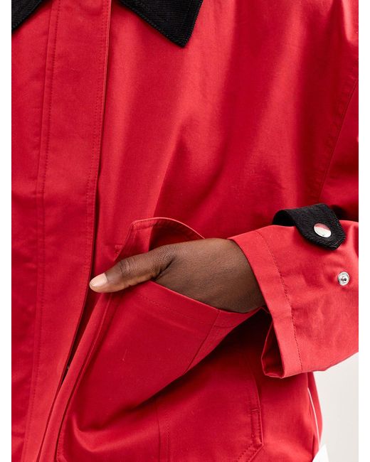 Nobody's Child Red Cropped Fdie Barn Jacket