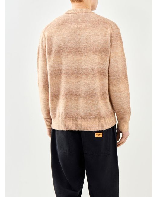 SELECTED Natural Space Dyed Crew Neck Sweater for men
