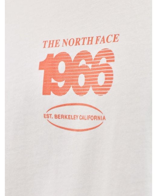 The North Face White Track Graphic T-Shirt Cream for men