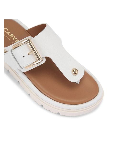 Carvela Kurt Geiger White Pavilion T-Bar Mule