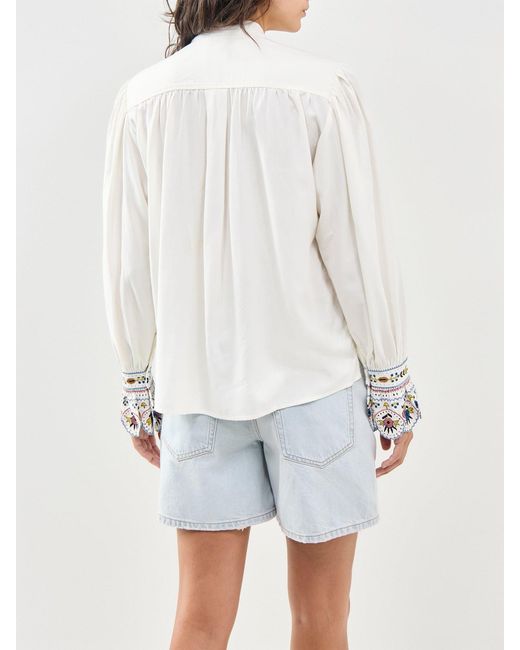 Isabel Marant White Monique-Gb Blouse Cream