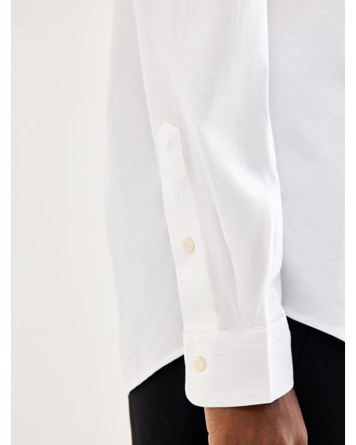 Polo Ralph Lauren White Slim Fit Stretch Poplin Shirt for men